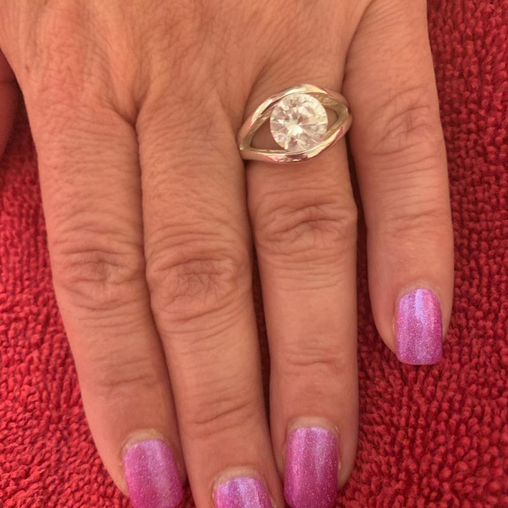 Sterling silver Cz ring